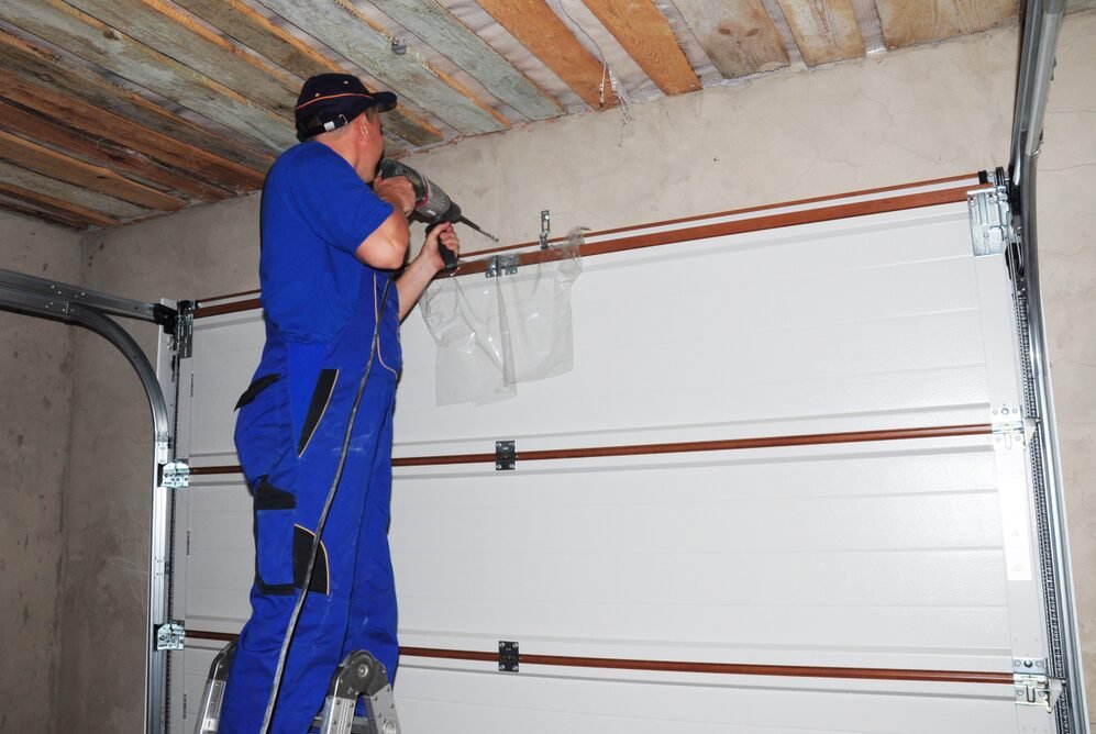 Affordable garage door service installation truck operating locally in Gahanna Ohio